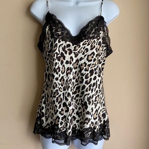 Satin Leopard Print Cami